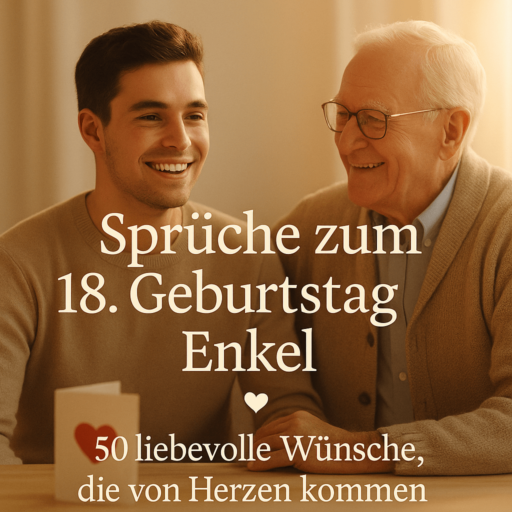 Sprüche zum 18. Geburtstag Enkel – 50 liebevolle Wünsche, die von Herzen kommen
