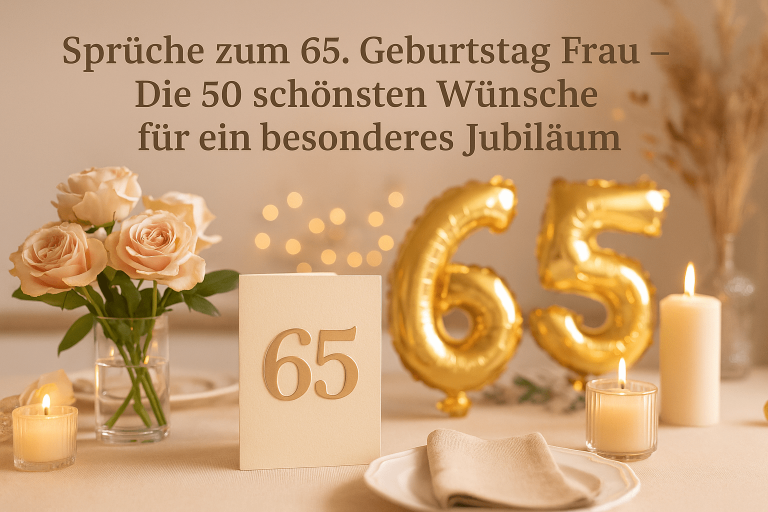 Sprüche zum 65. Geburtstag Frau – Die 50 schönsten Wünsche für ein besonderes Jubiläum