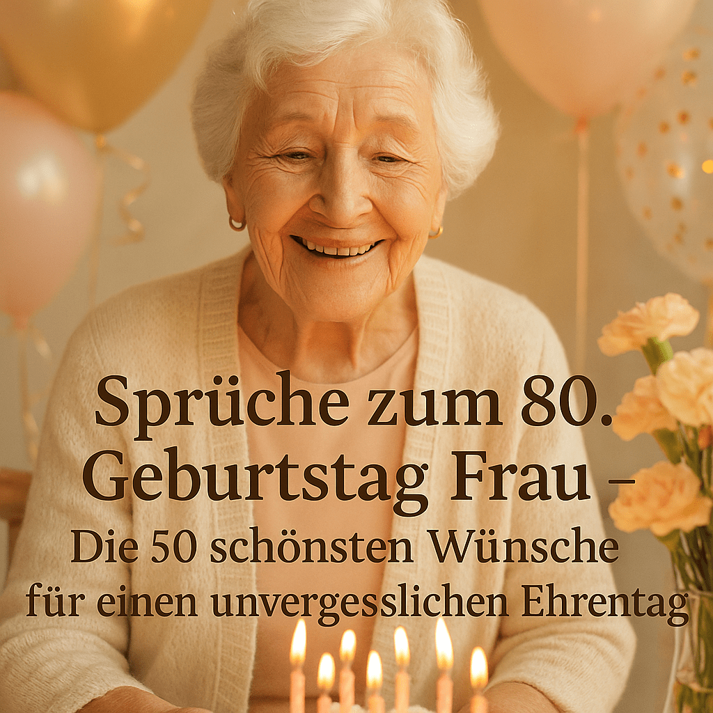 Sprüche zum 80. Geburtstag Frau – Die 50 schönsten Wünsche für einen unvergesslichen Ehrentag