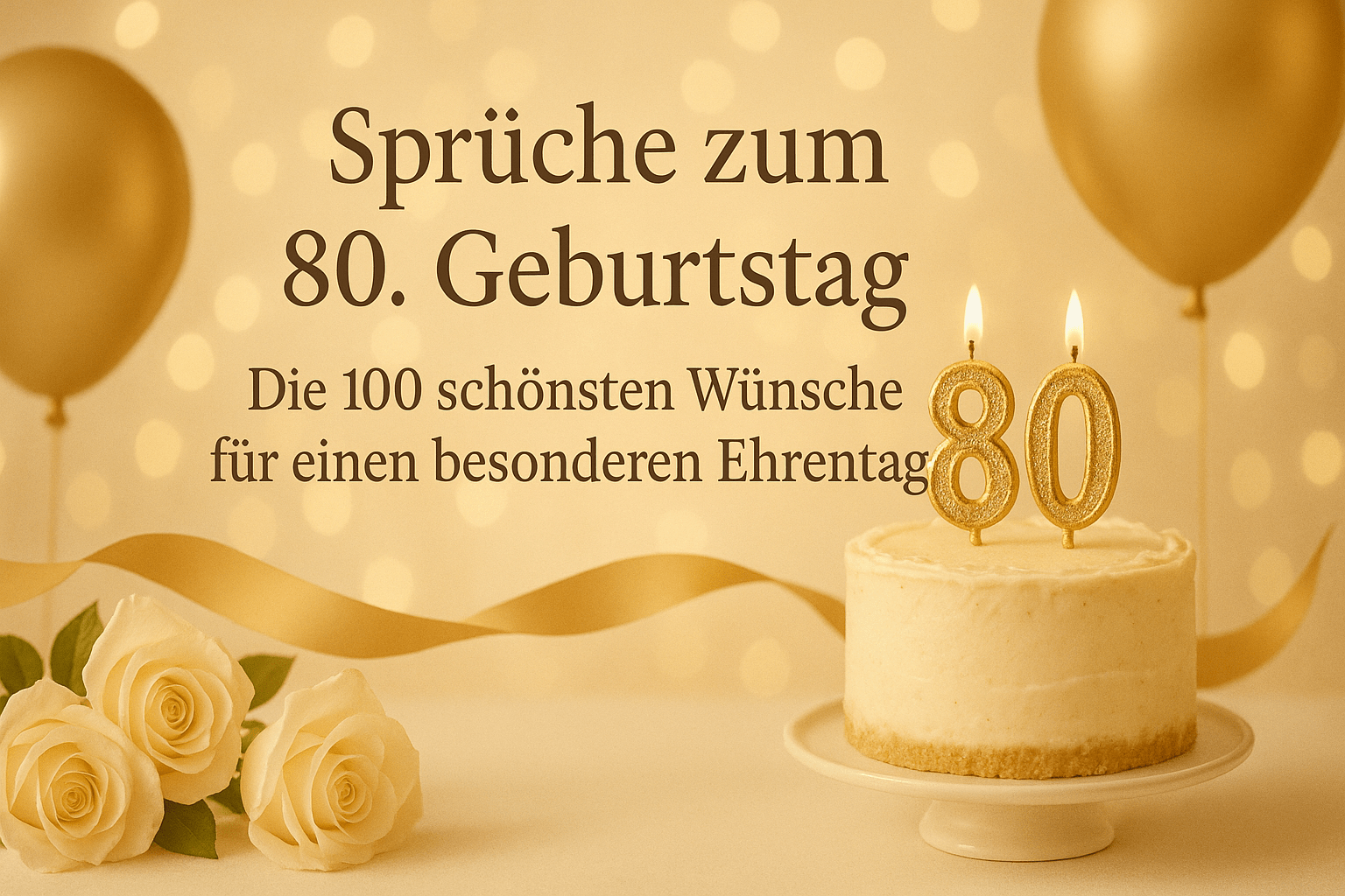 Sprüche zum 80. Geburtstag – Die 100 schönsten Wünsche für einen besonderen Ehrentag