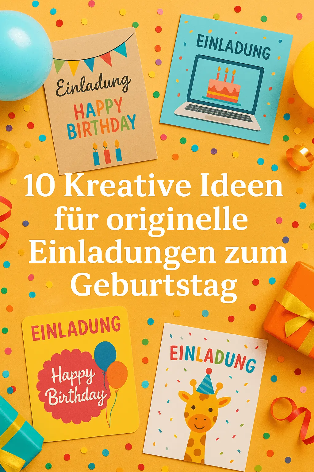 10 Kreative Ideen für originelle Einladungen zum Geburtstag