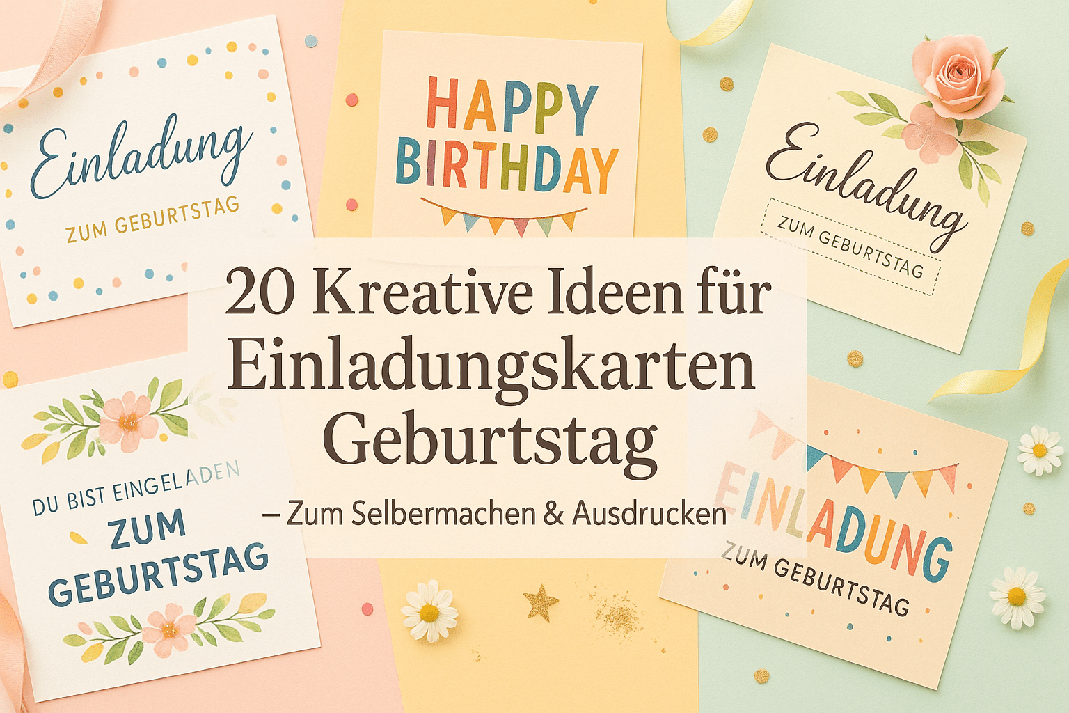 20 Kreative Ideen für Einladungskarten Geburtstag – Zum Selbermachen & Ausdrucken