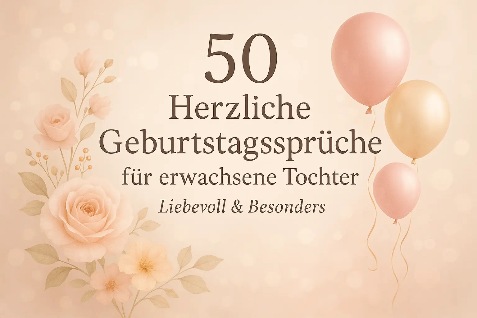 50 Herzliche Geburtstagssprüche für erwachsene Tochter – Liebevoll & Besonders