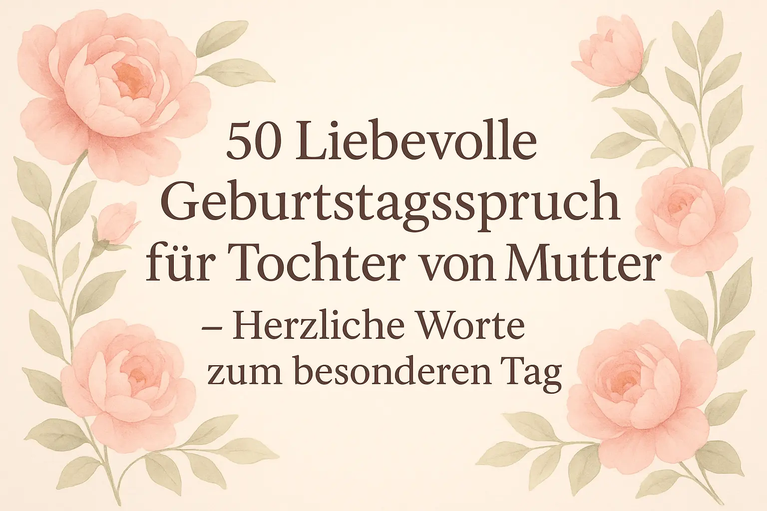 50 Liebevolle Geburtstagsspruch für Tochter von Mutter – Herzliche Worte zum besonderen Tag