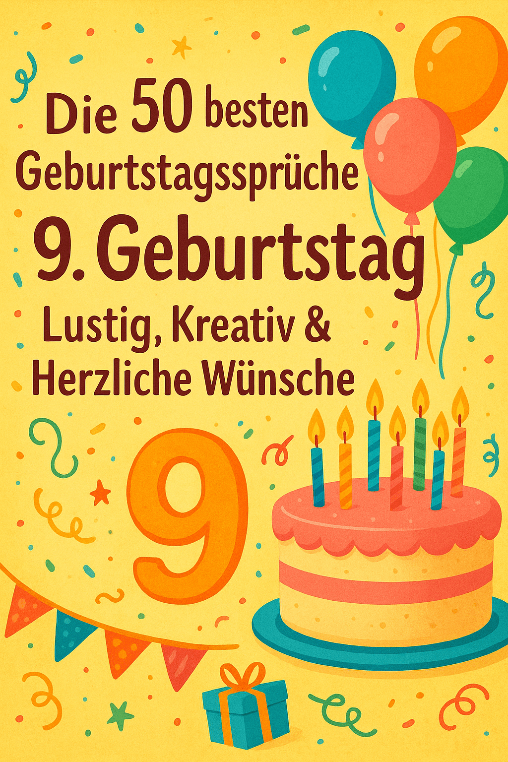 Die 50 besten Geburtstagssprüche 9. Geburtstag – Lustig, Kreativ & Herzliche Wünsche