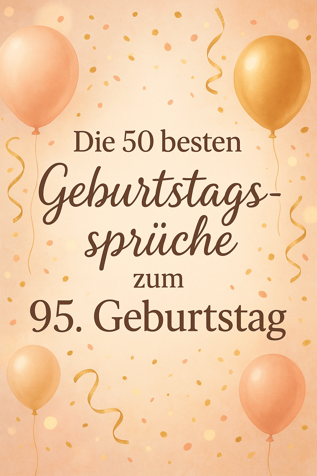 Die 50 besten Geburtstagssprüche zum 95. Geburtstag