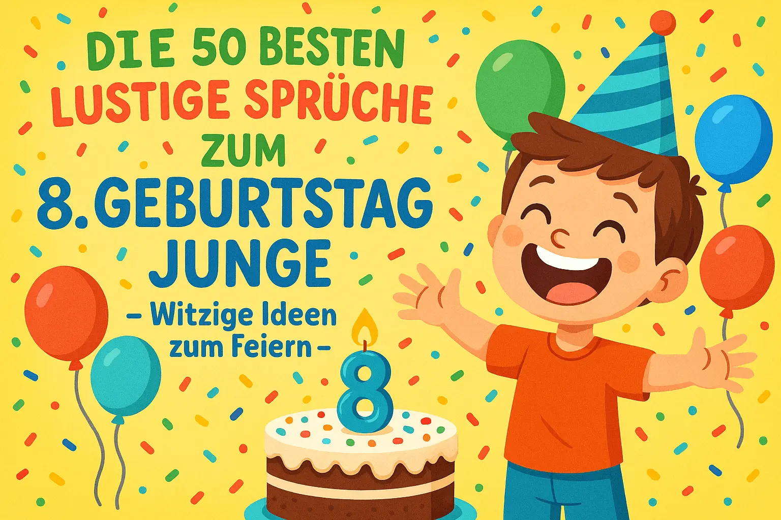 Die 50 besten lustige Sprüche zum 8. Geburtstag Junge – Witzige Ideen zum Feiern