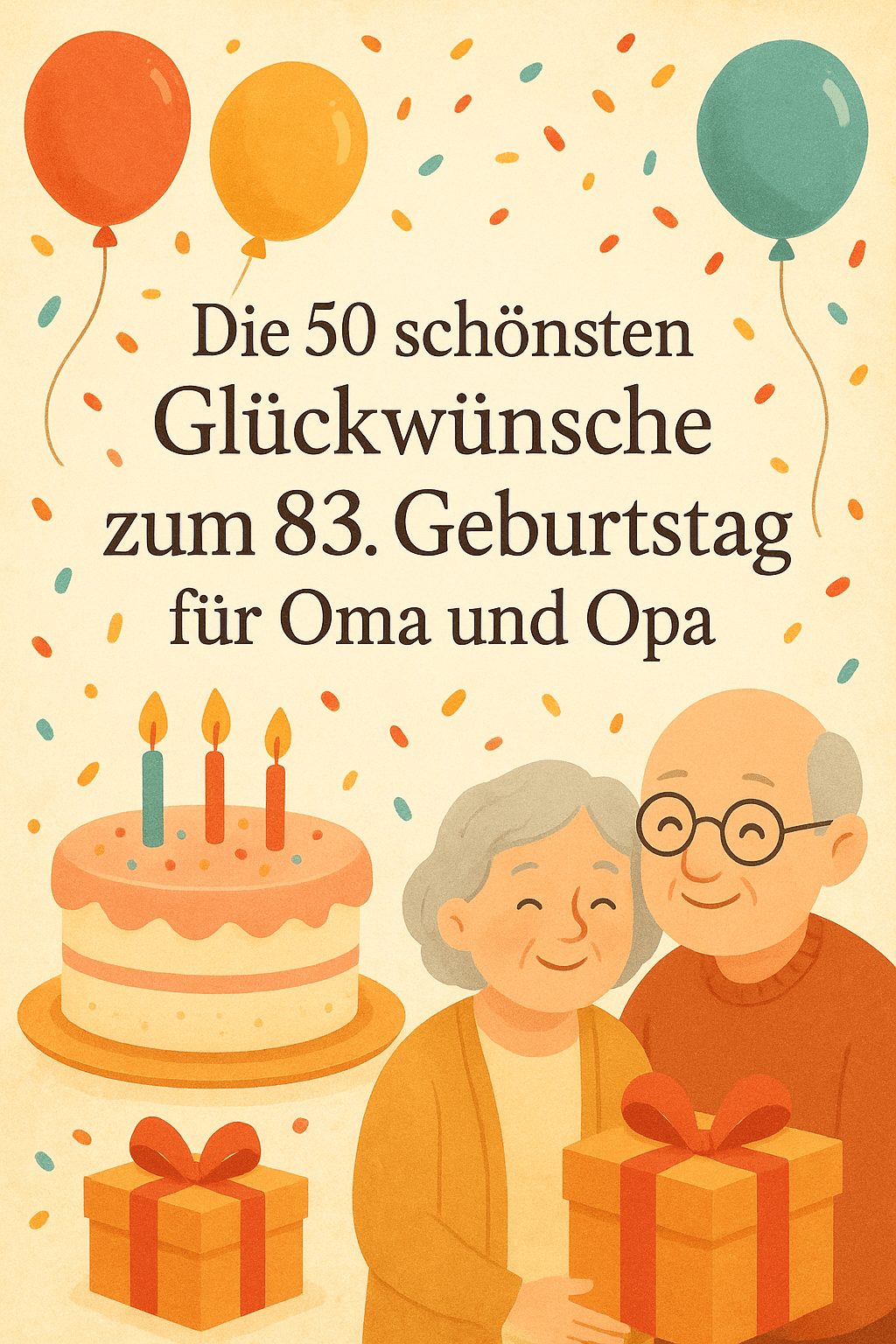 Die 50 schönsten Glückwünsche zum 83. Geburtstag für Oma und Opa