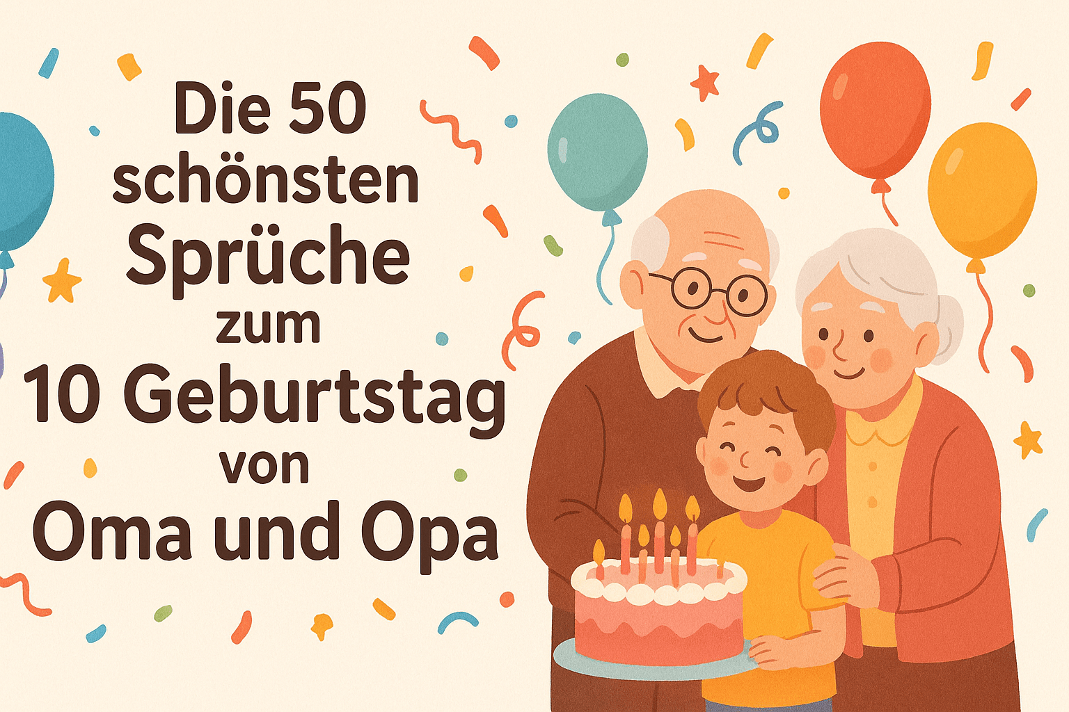 Die 50 schönsten Sprüche zum 10. Geburtstag von Oma und Opa
