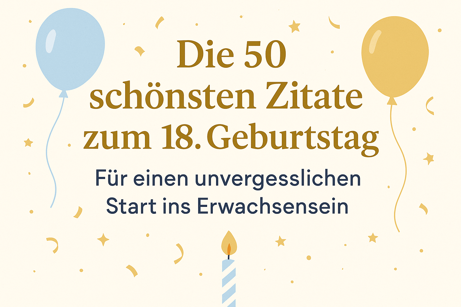 Die 50 schönsten Zitate zum 18. Geburtstag – Für einen unvergesslichen Start ins Erwachsensein