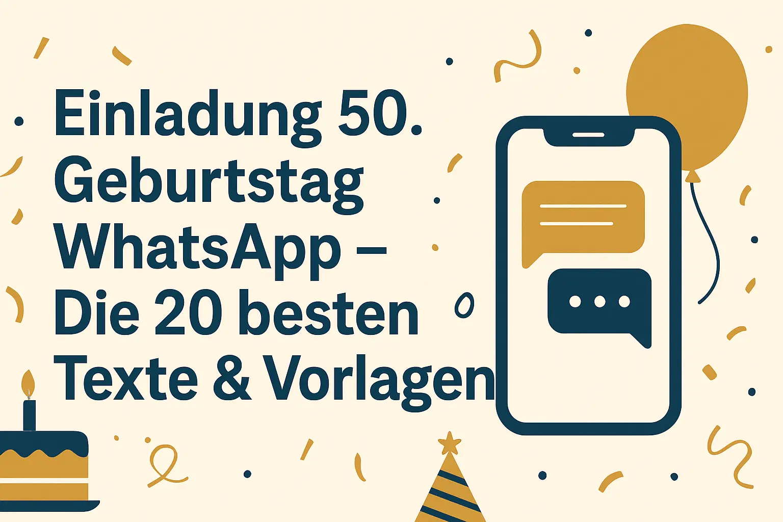 Einladung 50. Geburtstag WhatsApp – Die 20 besten Texte & Vorlagen