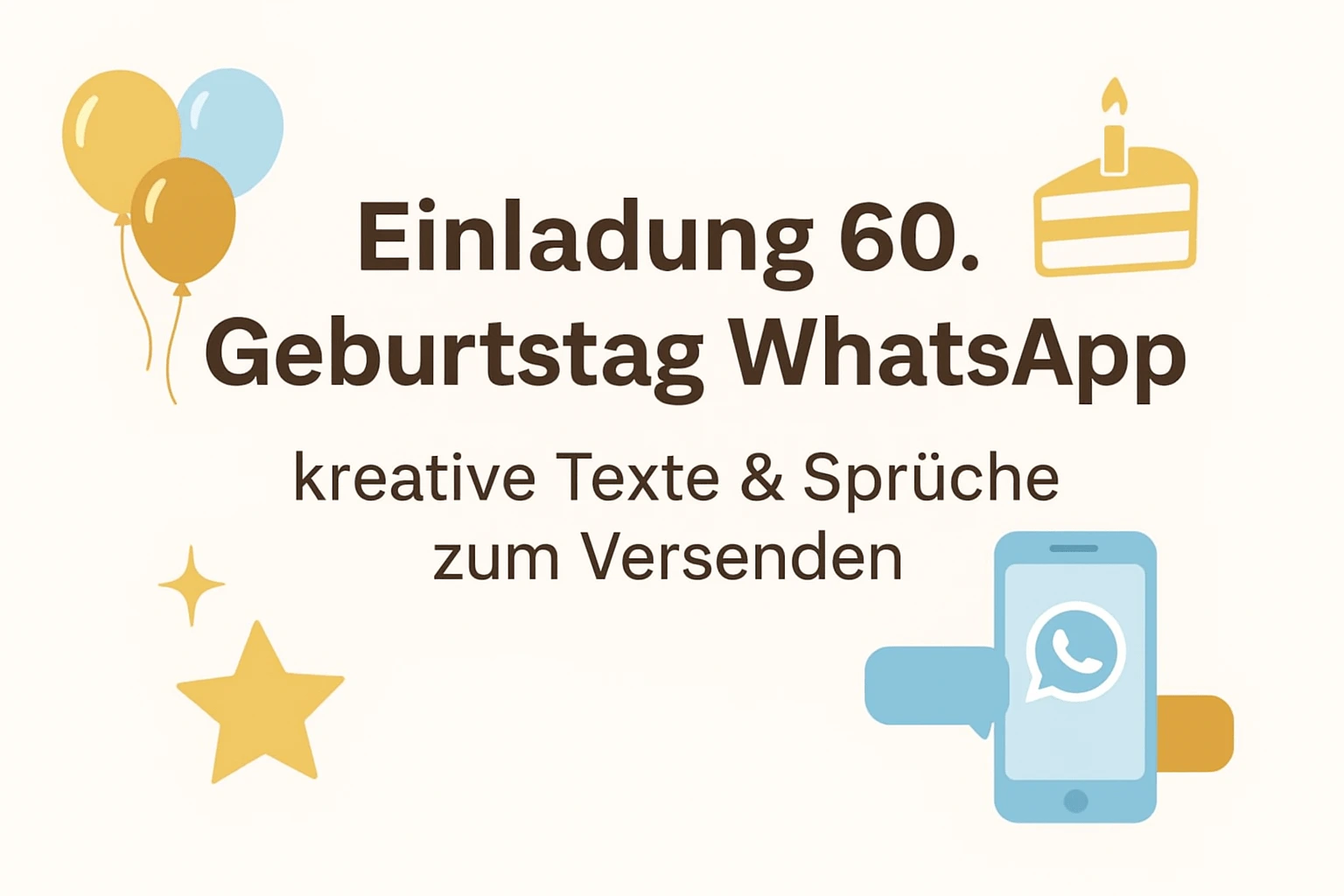 Einladung 60. Geburtstag WhatsApp: kreative Texte & Sprüche zum Versenden