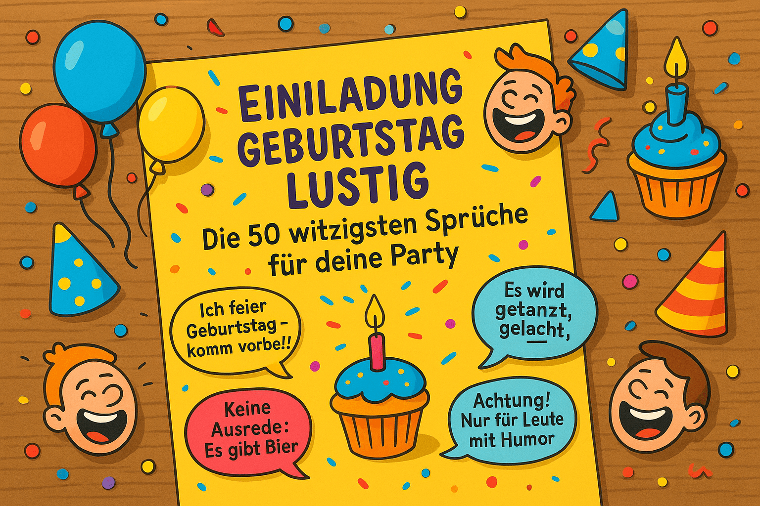 Einladung Geburtstag Lustig – Die 50 witzigsten Sprüche für deine Party!