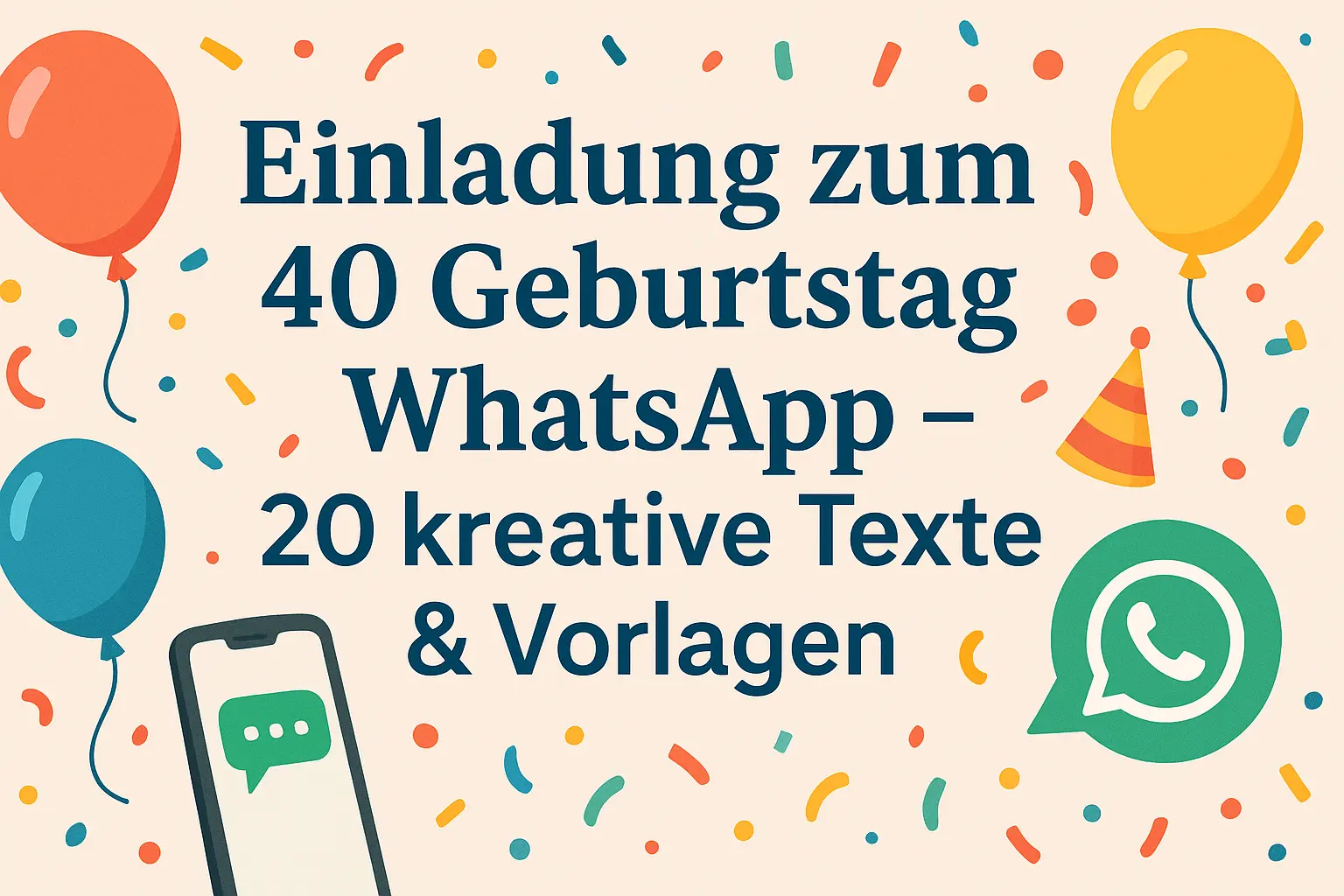 Einladung zum 40 Geburtstag WhatsApp – 20 kreative Texte & Vorlagen