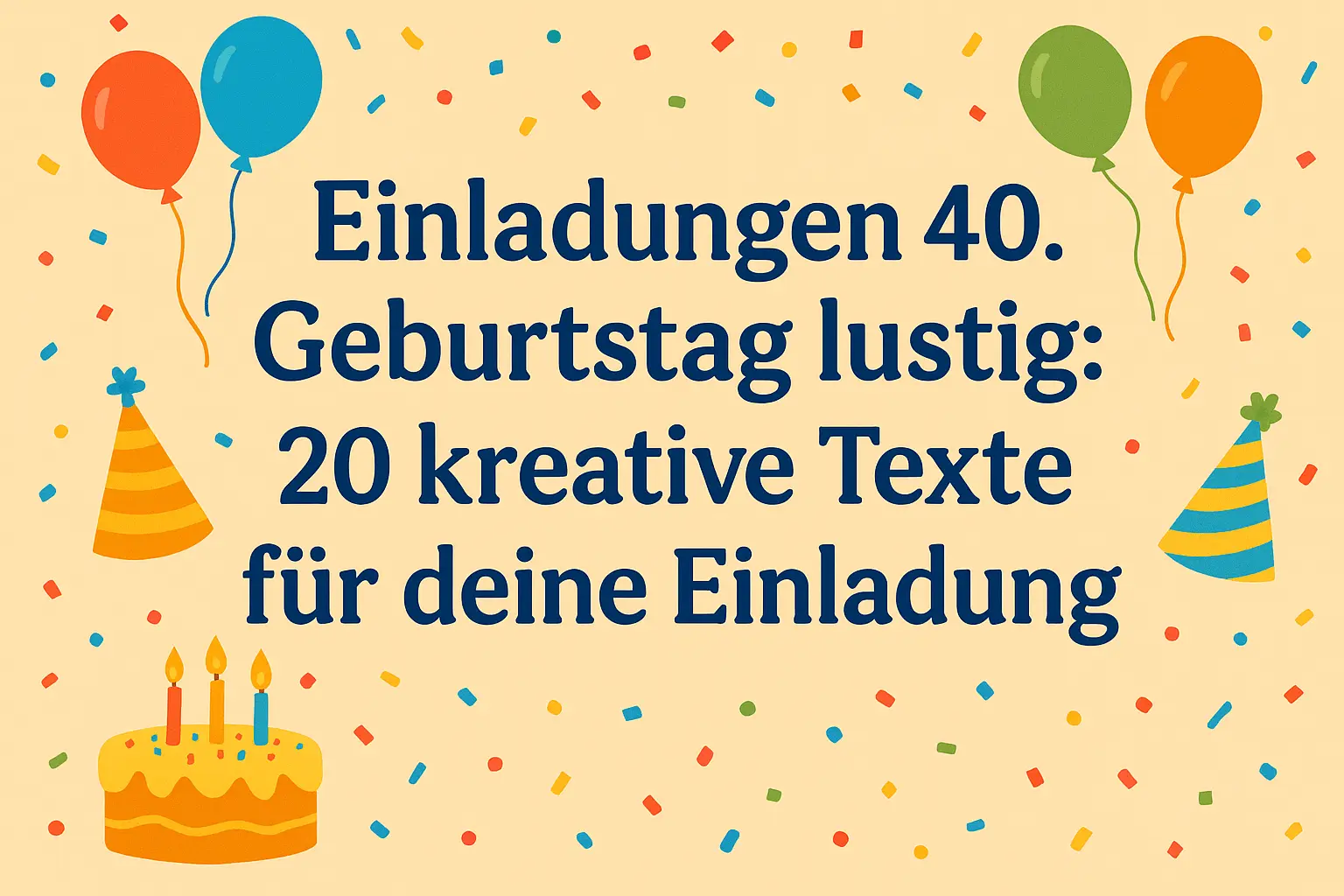 Einladungen 40. Geburtstag lustig: 20 kreative Texte für deine Einladung