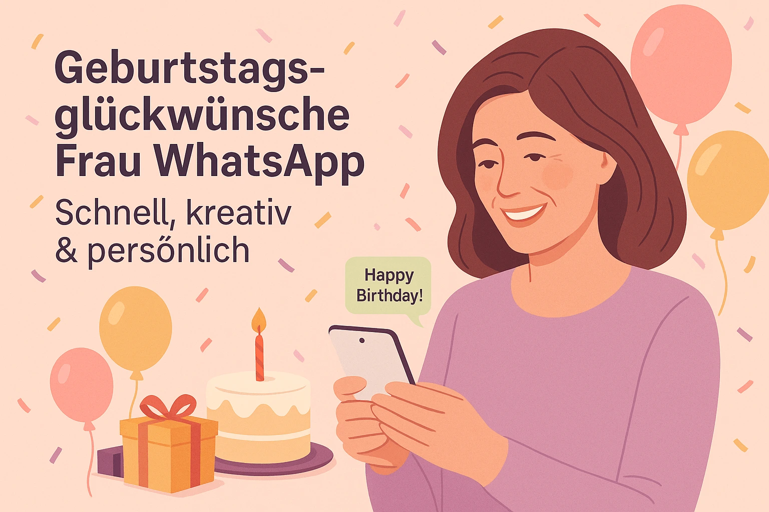 Geburtstagsglückwünsche Frau WhatsApp – Schnell, kreativ & persönlich