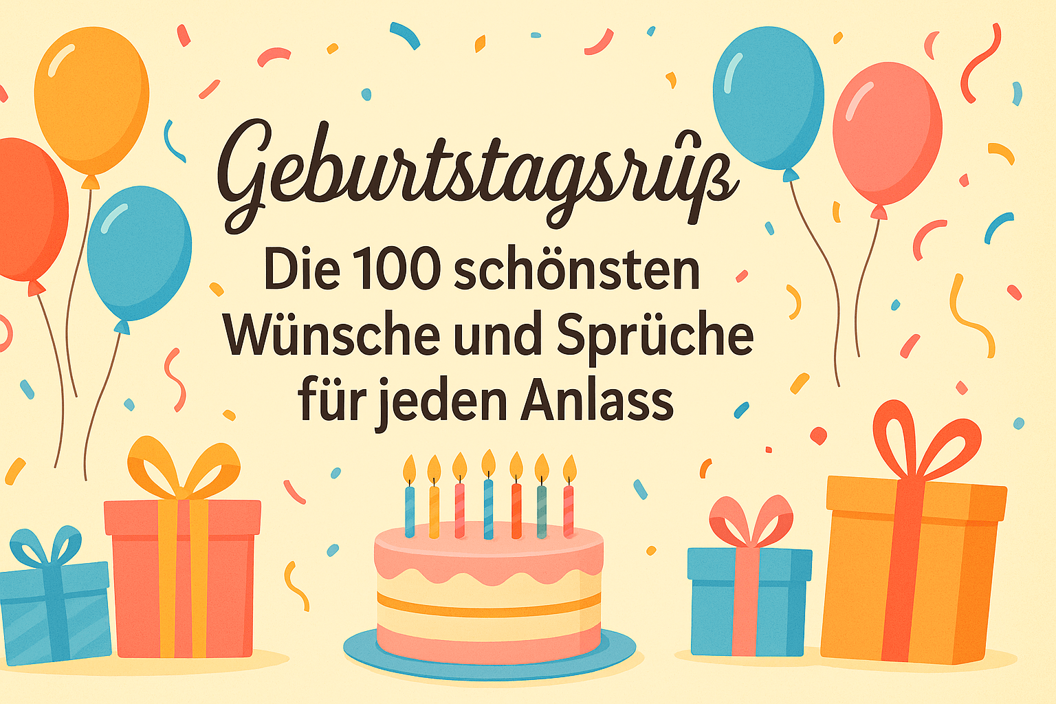 Geburtstagsgrüße – Die 100 schönsten Wünsche und Sprüche für jeden Anlass