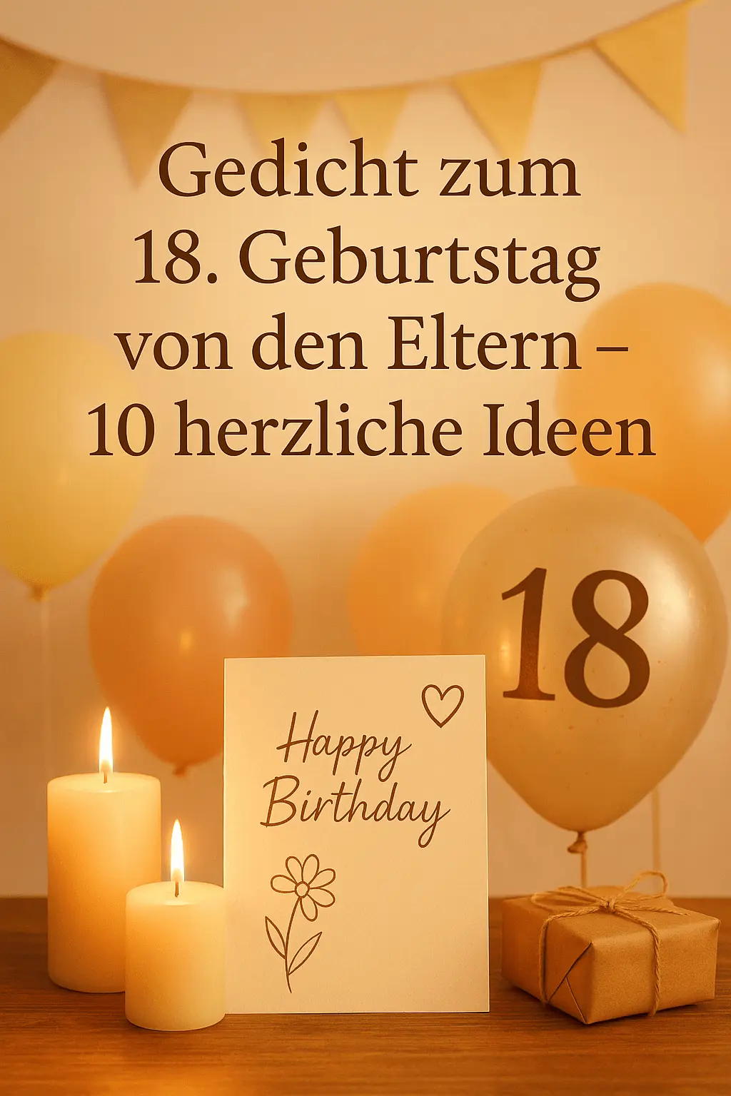 Gedicht zum 18. Geburtstag von den Eltern – 10 herzliche Ideen