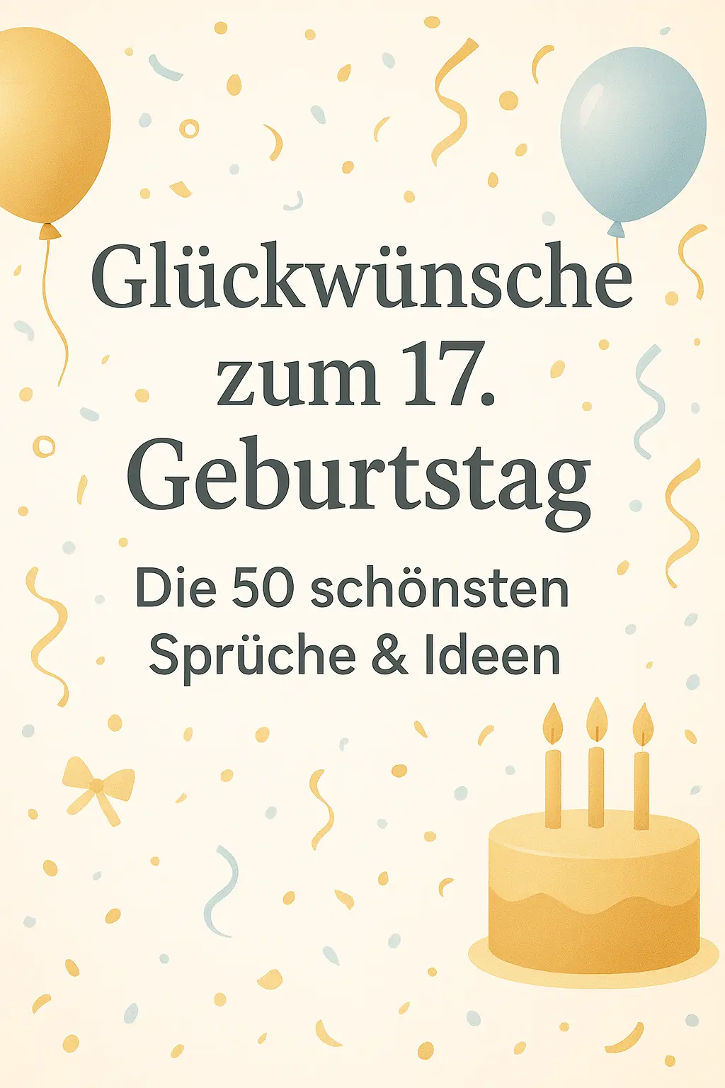 Glückwünsche zum 17. Geburtstag – Die 50 schönsten Sprüche & Ideen