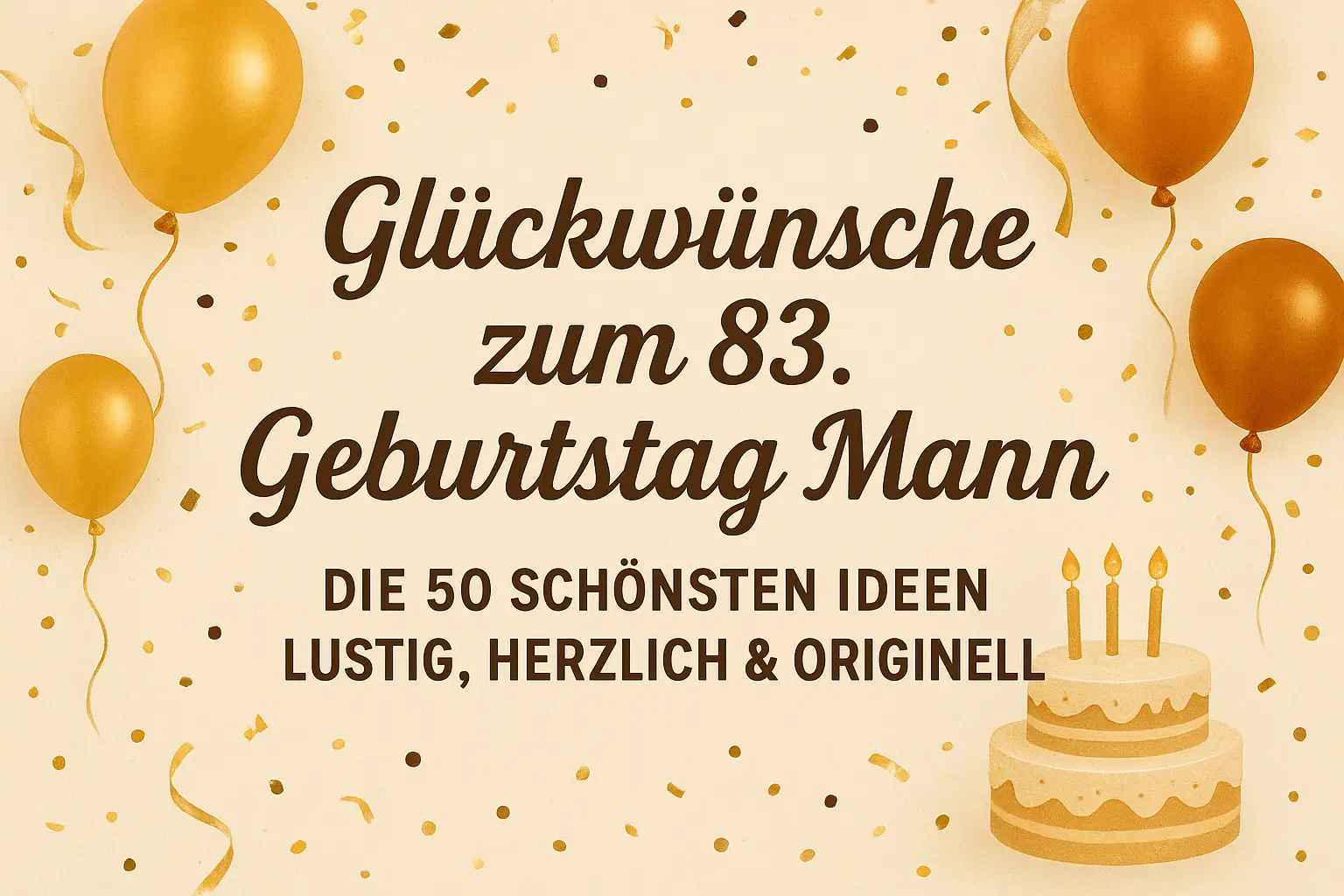 Glückwünsche zum 83. Geburtstag Mann – Die 50 schönsten Ideen Lustig, Herzlich & Originell