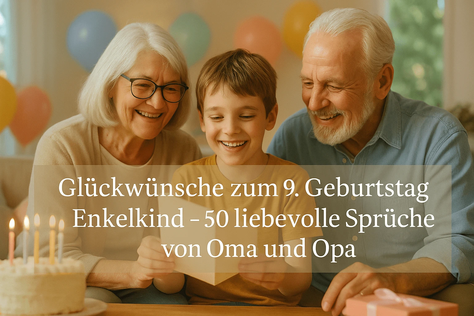Glückwünsche zum 9. Geburtstag Enkelkind – 50 liebevolle Sprüche von Oma und Opa
