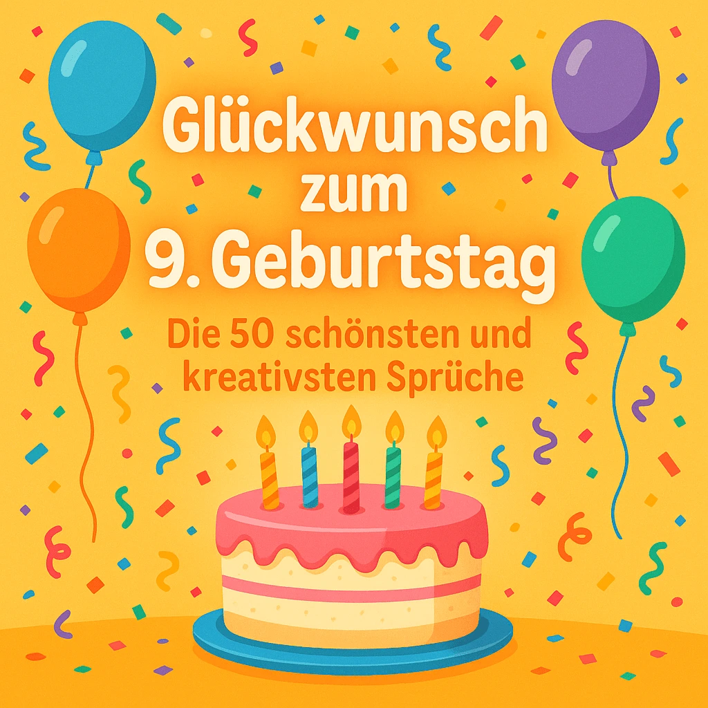 Glückwunsch zum 9. Geburtstag – Die 50 schönsten und kreativsten Sprüche
