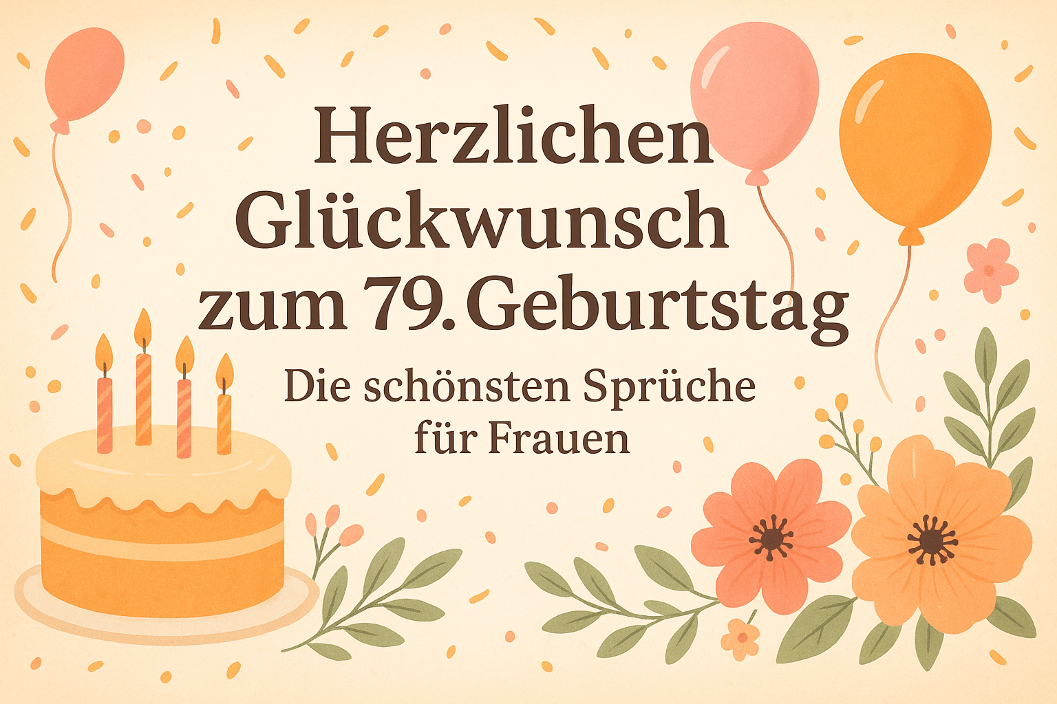 Herzlichen Glückwunsch zum 79. Geburtstag – Die schönsten Sprüche für Frauen