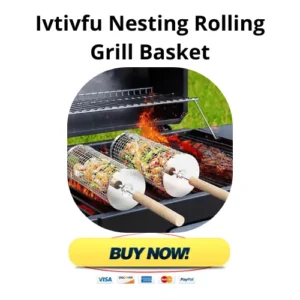 Ivtivfu Nesting Rolling Grill Basket