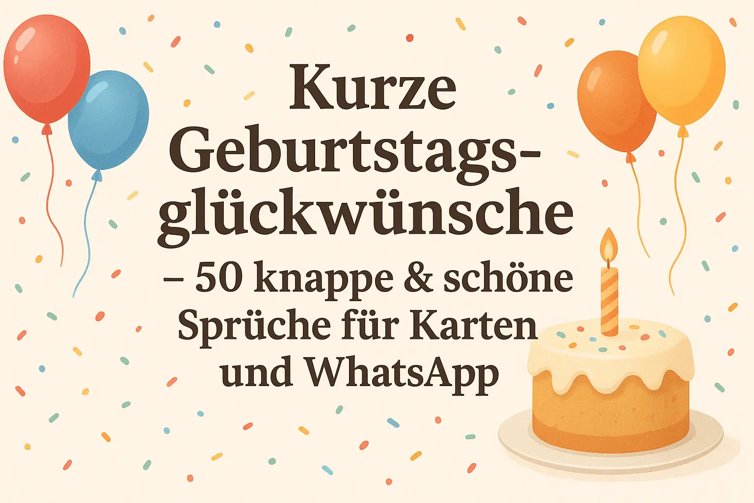 Kurze Geburtstagsglückwünsche – 50 knappe & schöne Sprüche für Karten und WhatsApp