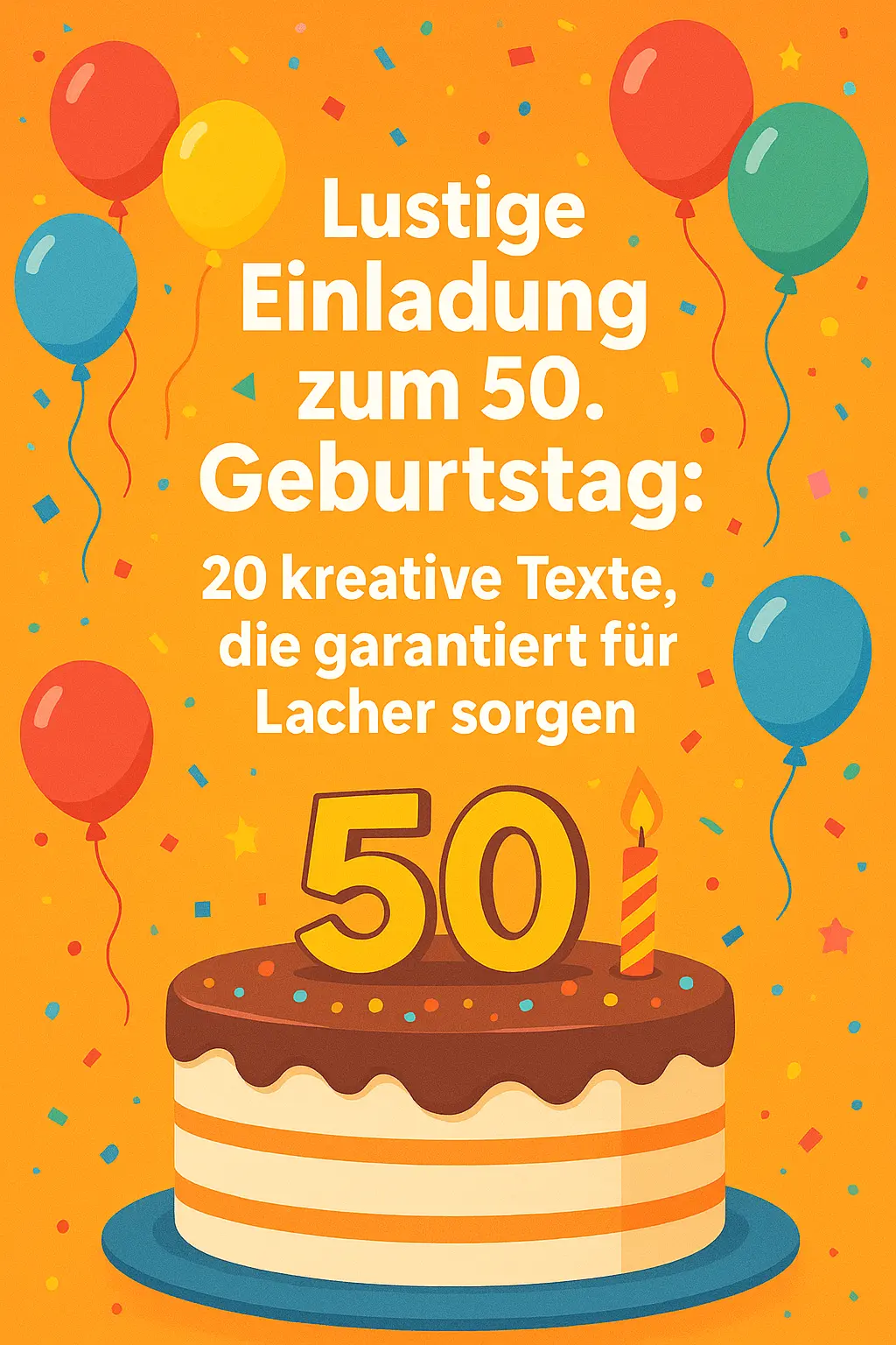 Lustige Einladung zum 50. Geburtstag: 20 kreative Texte, die garantiert für Lacher sorgen