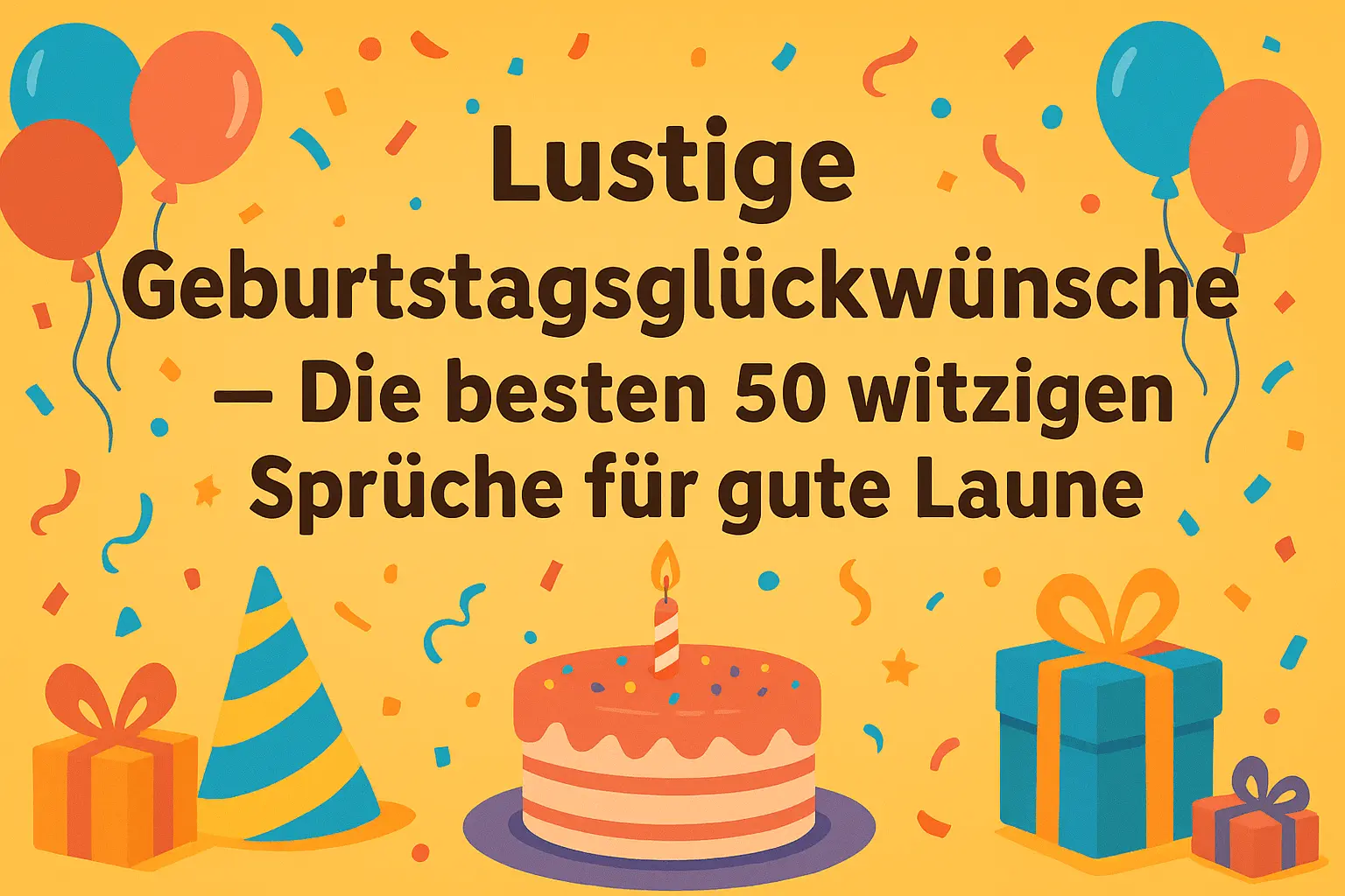 Lustige Geburtstagsglückwünsche – Die besten 50 witzigen Sprüche für gute Laune