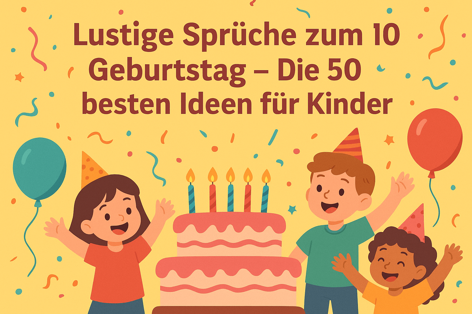 Lustige Sprüche zum 10. Geburtstag – Die 50 besten Ideen für Kinder