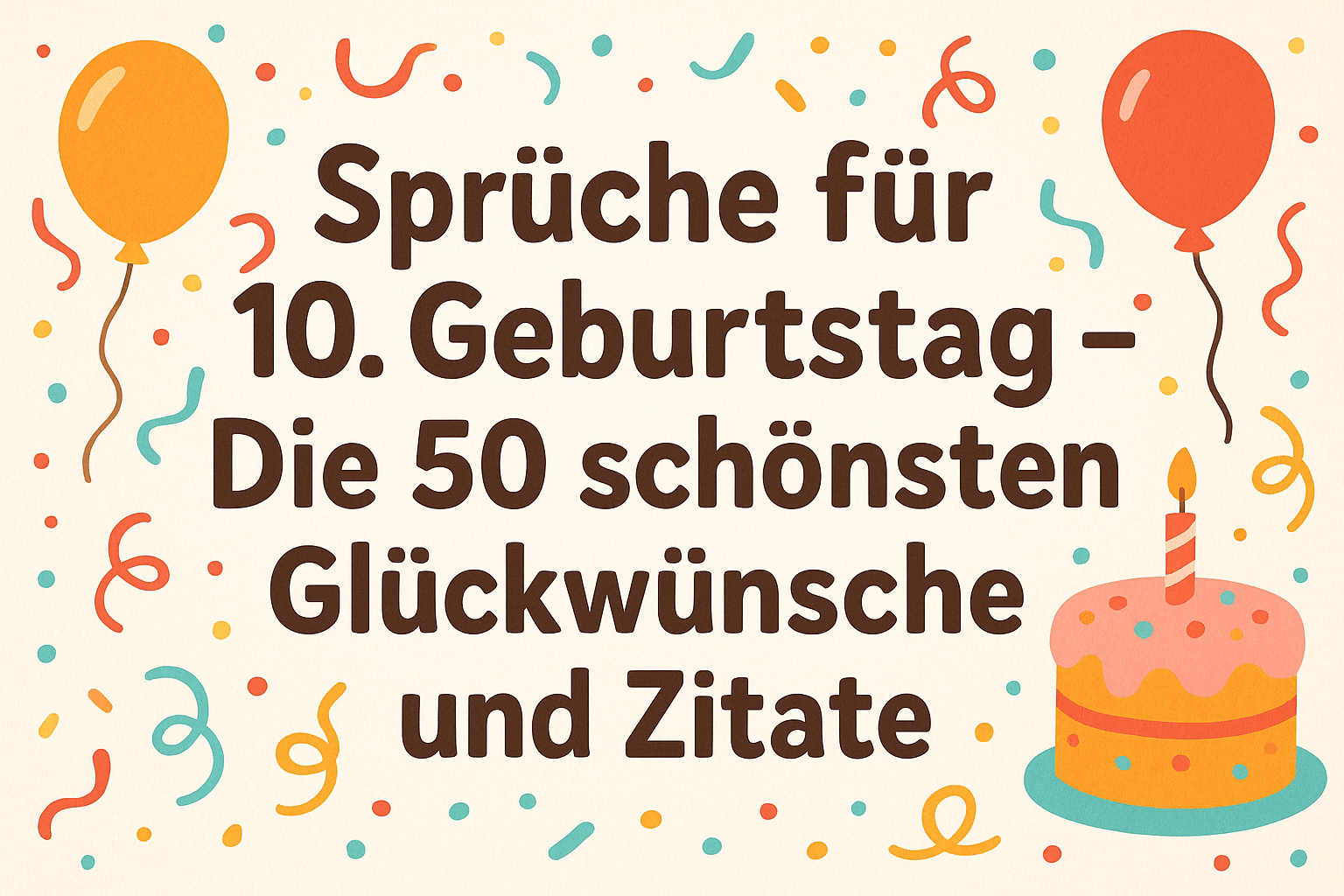 Sprüche für 10. Geburtstag – Die 50 schönsten Glückwünsche und Zitate