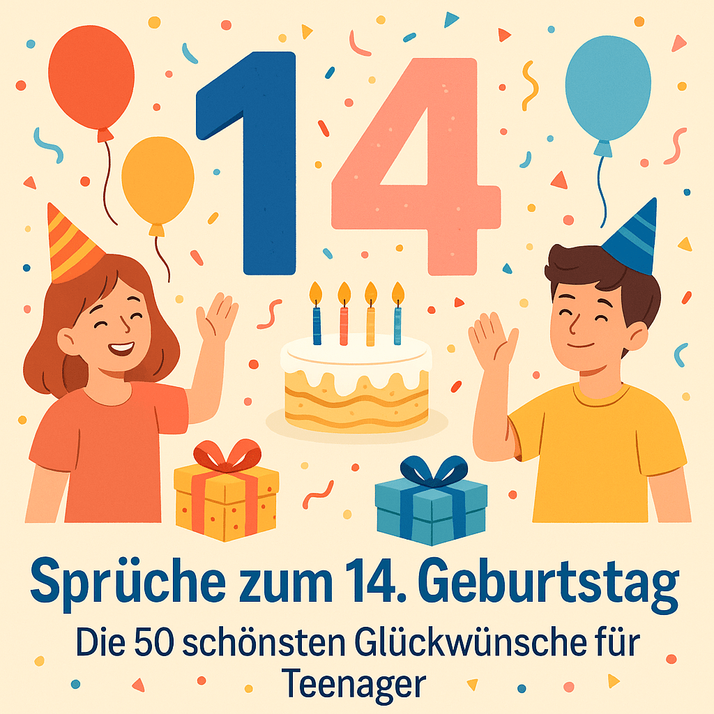 Sprüche zum 14. Geburtstag – Die 50 schönsten Glückwünsche für Teenager