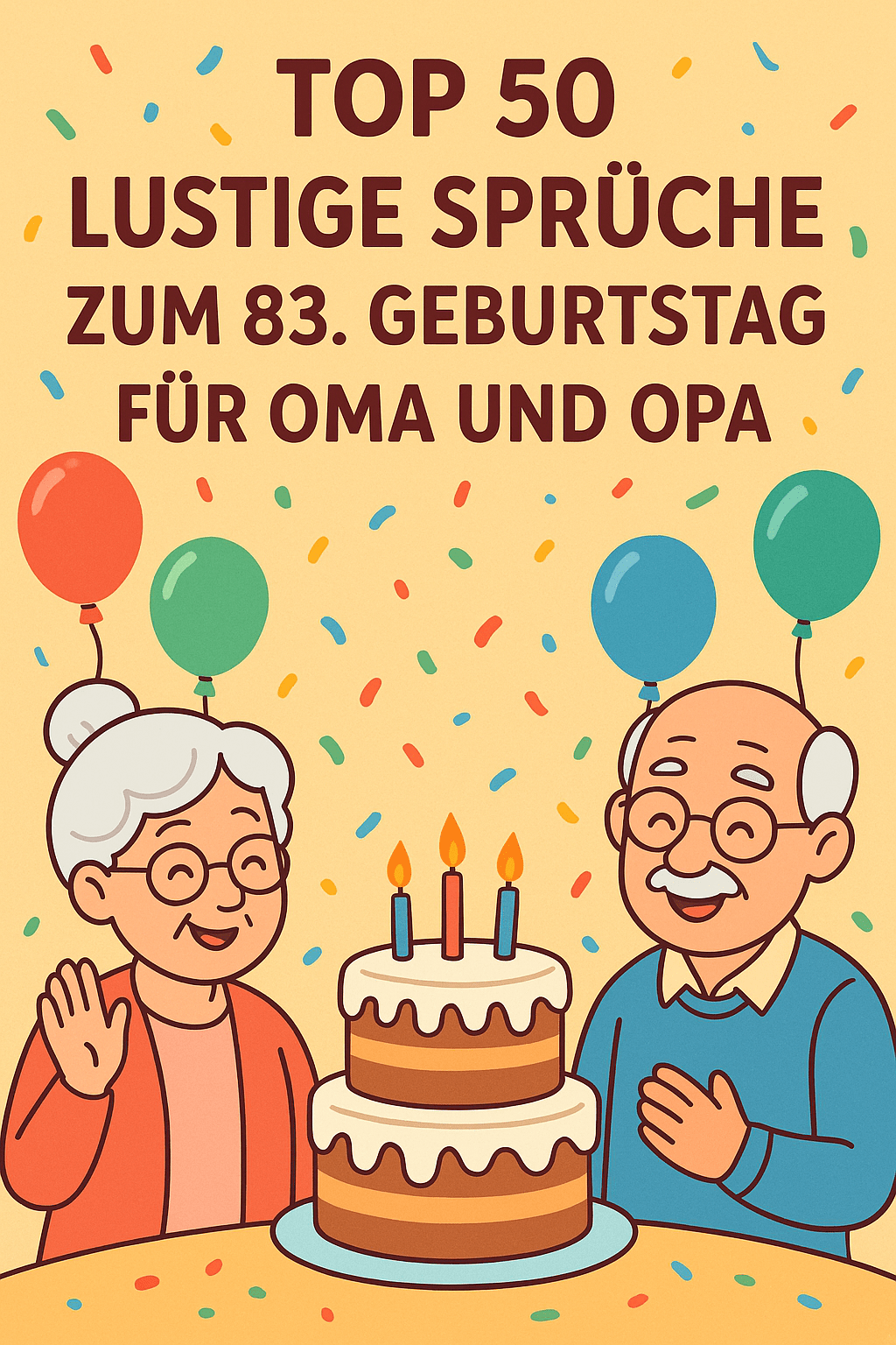 Top 50 Lustige Sprüche zum 83. Geburtstag für Oma und Opa