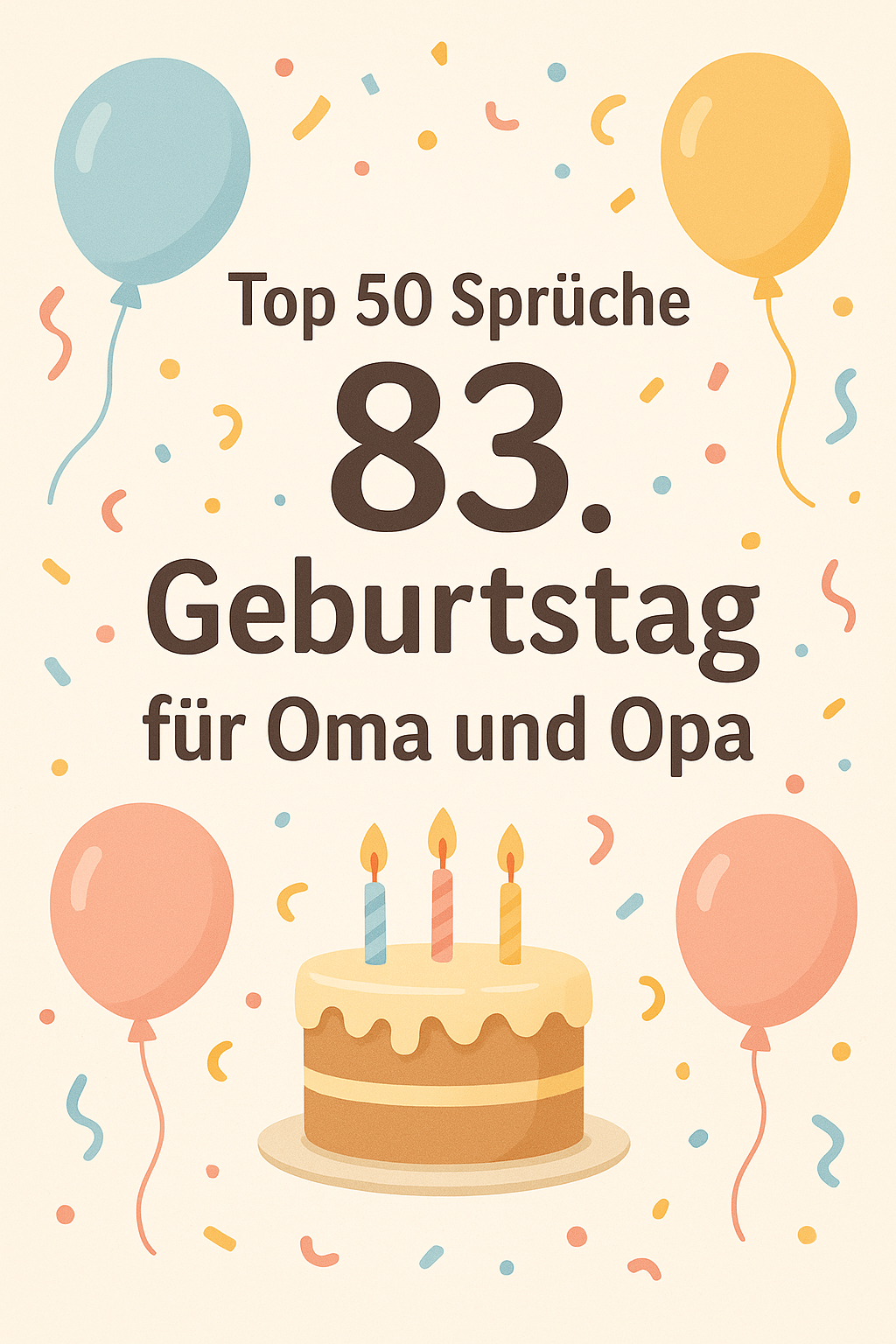Top 50 Sprüche zum 83. Geburtstag für Oma und Opa